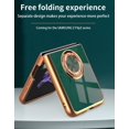 thumbnail image 5 of Compatible with Samsung Galaxy Z Flip 5 Case for Women Men Cute Samsung Z Flip 5 Protective Case Shockproof with Stand and Luxury Plating Gold Edge Phone Case Cover (Night Green), 5 of 14