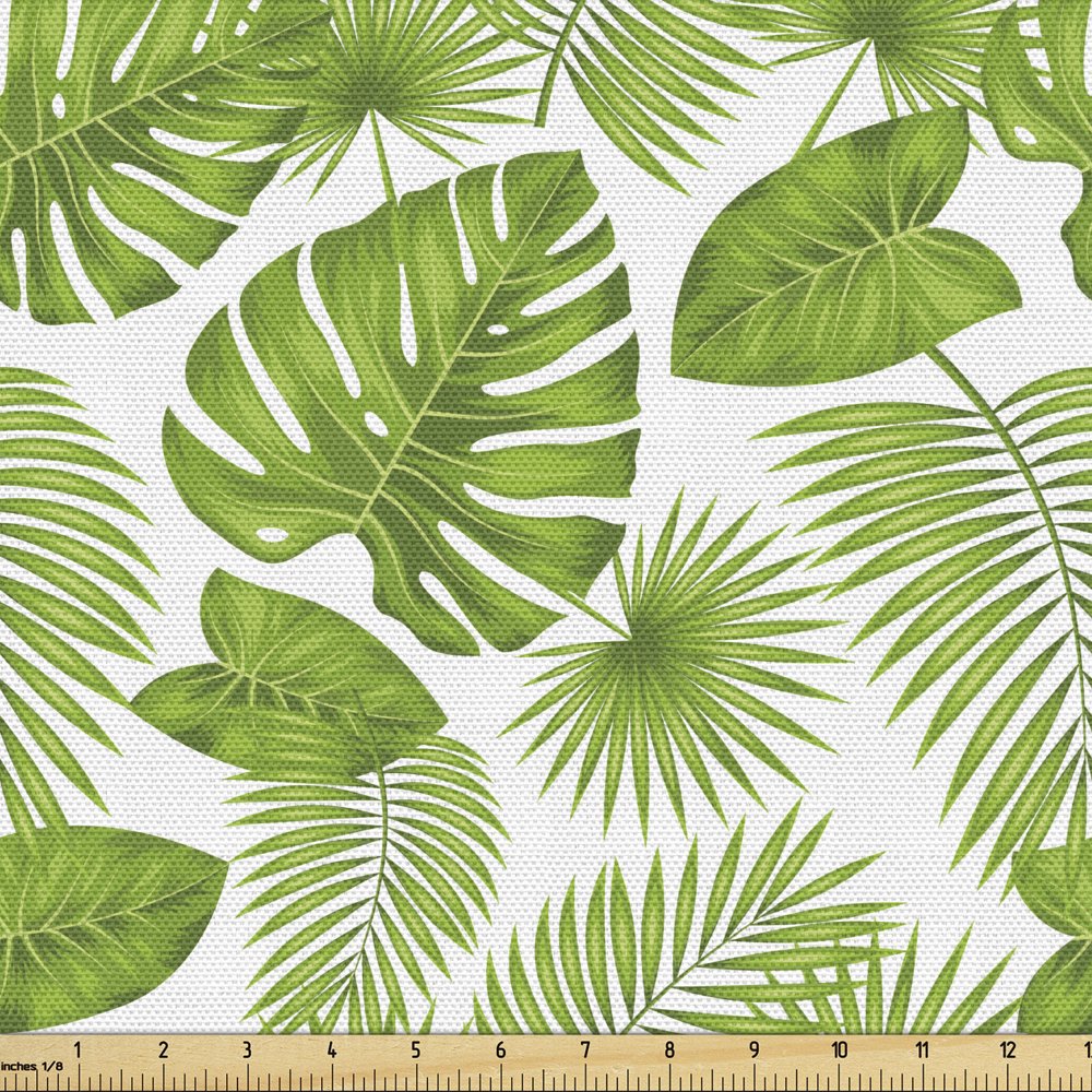 Exotic Sofa Upholstery Fabric by the Yard, Repeating Tropical Forest