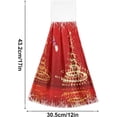 thumbnail image 3 of SKYSONIC 2 PCS Shining Christmas Trees Hand Towels with Hanging Loop for Bathroom and Kitchen, Hanging Band Towel - Kitchen Dish Cloth and Bathroom Hand Towels Set , 12"x17", 3 of 6