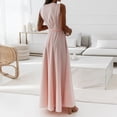 thumbnail image 4 of LWavelet Women's Sleeveless V-Neck Wrap Tie Waist Maxi Dress for Formal & Evening Wear Pink L, 4 of 5