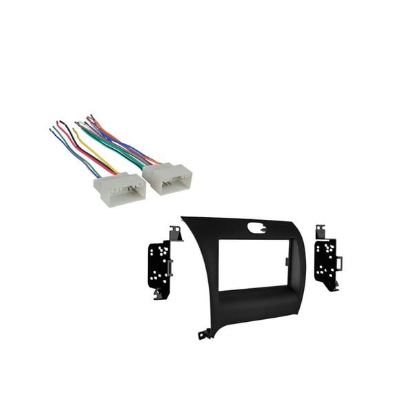 Fits Kia Forte 14-18 Double DIN Aftermarket Car Stereo Harness Radio Dash Kit