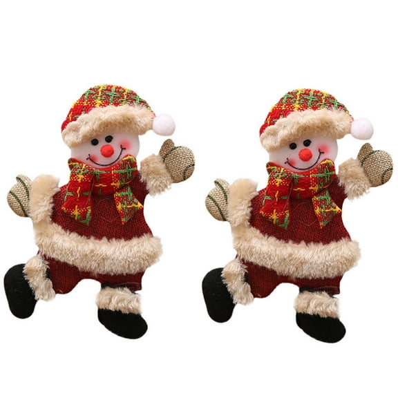 Vikakiooze Home Decor 3PC Christmas Ornaments Gift Santa Claus Snowman Toy Doll Hang