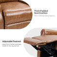 Chiang Camel Faux Leather Swivel Recliner with Rocking
