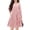 Light Pink, variant on Arshiner Girl's Dress Vintage A-Line Long Sleeve Ruffle Swing Casual Velvet Dress with Pockets