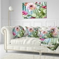 thumbnail image 3 of Designart Cactus Pattern Watercolor - Floral Throw Pillow - 12x20, 3 of 5