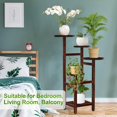 thumbnail image 7 of BueDeHai 5 Tiered Round Plant Stand Indoor with 5PCS Saucer and Gardening Tool, Wood Flower Stand Shelf Outdoor for Multiple Plants, 7 of 7