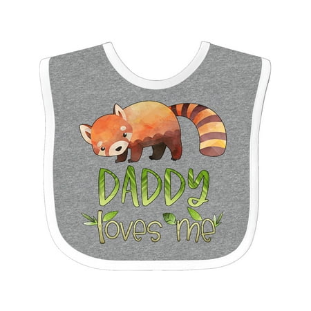 

Inktastic Daddy Loves Me Cute Red Panda Gift Baby Boy or Baby Girl Bib