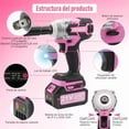 thumbnail image 2 of Llave De Impacto 1/2 Sin Escobilla,kit Impacto Llave 4en1 Rybo 21V, 2 of 6