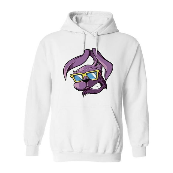 Rabbit With Glasses. Hoodie Men -Image by Shutterstock, Male 4X-Large