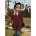 thumbnail image 6 of Anbech Solid Color Women's Cardigan Open Front Shirt with Pockets Long Sleeve Button Design Outwear, 6 of 7