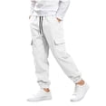 thumbnail image 3 of ZBSOKO Cargo Joggers for Boys Elastic Waist Elastic Cuff Fashion Track Pants with Multi Pockets Running Workout Pant Sizes 5-15 Years, 3 of 7