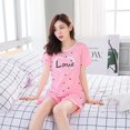 thumbnail image 1 of Conjunto de pijama de manga corta para mujer, ropa de dormir cómoda, trajes de casa, primavera y verano, 2022, 1 of 4
