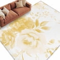 thumbnail image 2 of 6'x9' Area Rugs, Yellow Floral Art Indoor Outdoor Area Rug for Living Room Bedroom, Watercolor Botanical Spring Flowers Washable Bathroom Rugs Kitchen Floor Carpet Mats Home Decor Aesthetic, 2 of 8