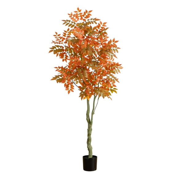 Nearly Natural 6ft. Autumn Sumac Artificial Fall Tree