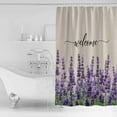 thumbnail image 2 of Shower Curtains Sets for Bathroom Decor Spring Purple Lavender on Beige LinenWaterproof Bathroom Curtain with Hooks,Watercolor Floralfor Bathroom Decor,60x72IN, 2 of 7