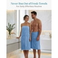 thumbnail image 3 of Casa Platino Soft Bath Towels Set of 2 - Quick Dry, Lightweight Towels for Gym, Spa, Home & Daily Use - Cerulean Blue, 3 of 7
