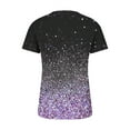 thumbnail image 5 of QATAINLAV Womens Henley Shirts Fashion Glitter Sequin Print Short Sleeve Tee Tops Buttons Down V Neck Blouse Casual Tunic Tshirt Purple XL 50% Percent off Sales Today, 5 of 6