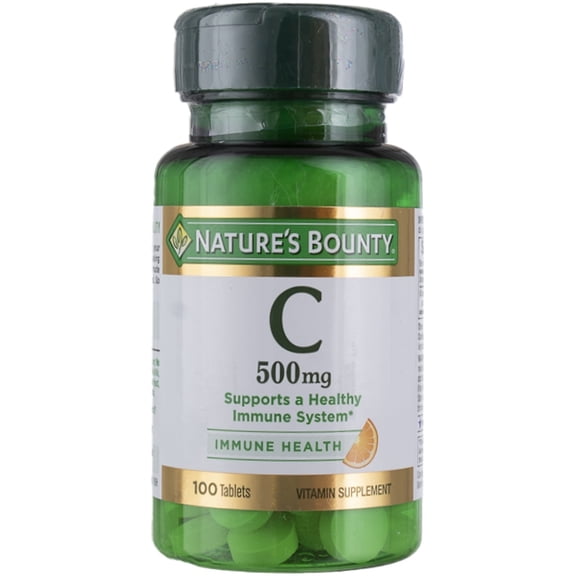 Nature's Bounty Vitamin C 500 mg Tablets 100 ea (Pack of 2)
