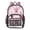 Bows and Wildflowers Pattern, variant on PVC Transparent Backpacks Clear Backpack for Travel and Outings Abstract Leaves