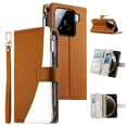 thumbnail image 1 of Funda cartera GANGXUN para Xiaomi 15 , cuero PU con tarjetero, cremallera, correa de mano, soporte y protección 512°, 1 of 6