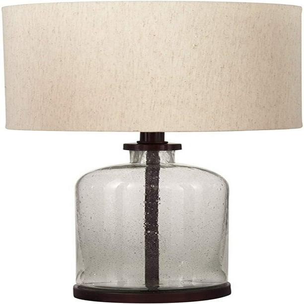 Signature Design By Ashley Bandile Glass Table Lamp Modern Farmhouse Clear Bronze Finish 22 H Com Bandile Glass Table Lamp, Table Lamp Modern Farmhouse