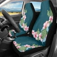 thumbnail image 2 of Xoenoiee Turtle Hibiscus Flowers Pattern Car Front Seat Cover Protectors Bucket Seat Cover Universal Fit for Car Truck Van SUV Sedan, Set Of 2, 2 of 6
