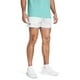 thumbnail image 1 of Pantalones cortos Under Armour tejidos para hombre, 5 pulgadas, gris y negro, 1 of 5