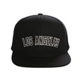 thumbnail image 2 of Original Snapback Custom American Cities State Letters Ajustable Flat Visor Cap (Los Angeles Black, White Black), 2 of 7