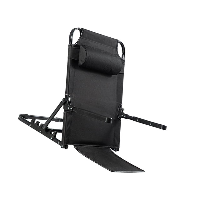 facefd Dossier de Lit Pliant pour Adulte Angle Réglable Dossier Acier Grand 7 Positions Accoudoir Noir