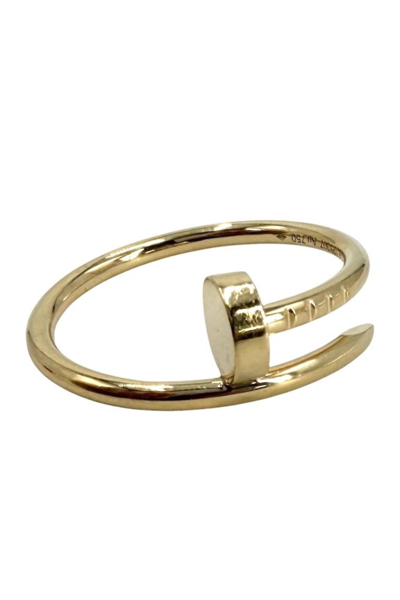 Pre-Owned Cartier Juste un Clou Ring for Women, Nail Design, Au750 18K Yellow Gold, Size 54,...
