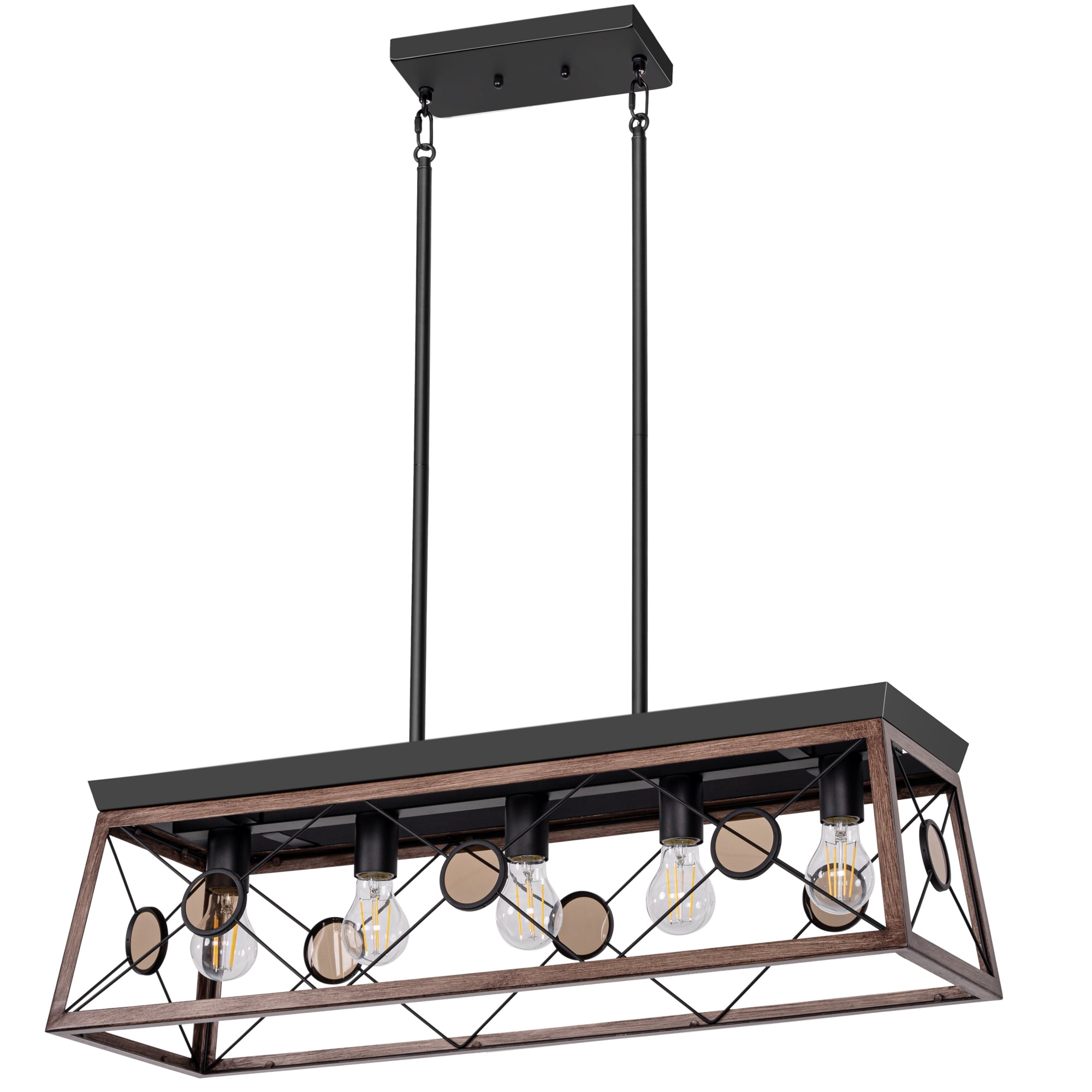 Wampat Rustic Farmhouse Ceiling Light, Flush Mount Lamp, Light Bulbs not Included