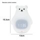 thumbnail image 2 of Luz recargable de la noche del estudiante del usb del silicón de la luz de la noche del despertador del oso blanco grande, 2 of 5