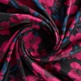 thumbnail image 2 of Zelouf Amelie Floral Jacquard  , Sewing, DIY, Crafts Fabric by the Yard, Black/fuchsia, 20 Yard, 2 of 3