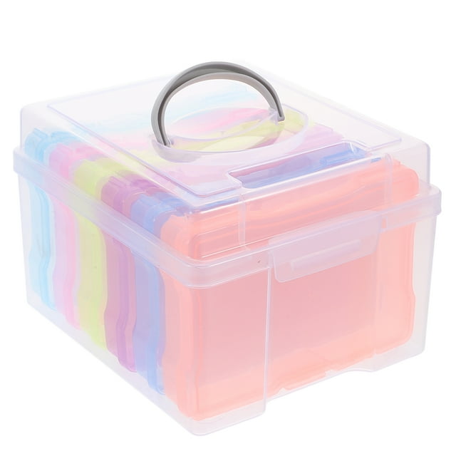 Shisuyan Photo Container Box Plastic Photo Cases Picture Storage Case Photo Case