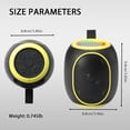 thumbnail image 6 of Mini Bluetooth Speaker with Bass Subwoofer, Portable Wireless Speaker with RGB Light, Built-in Microphone, USB/TF Support, Surprise Gift for Music Lovers(Black Yellow), 6 of 8