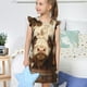 thumbnail image 4 of Balery Butterfly Cow Barrel Camisón de princesa para niñas, pijama de algodón con mangas abullonadas, suave y bonito.-Large, 4 of 6