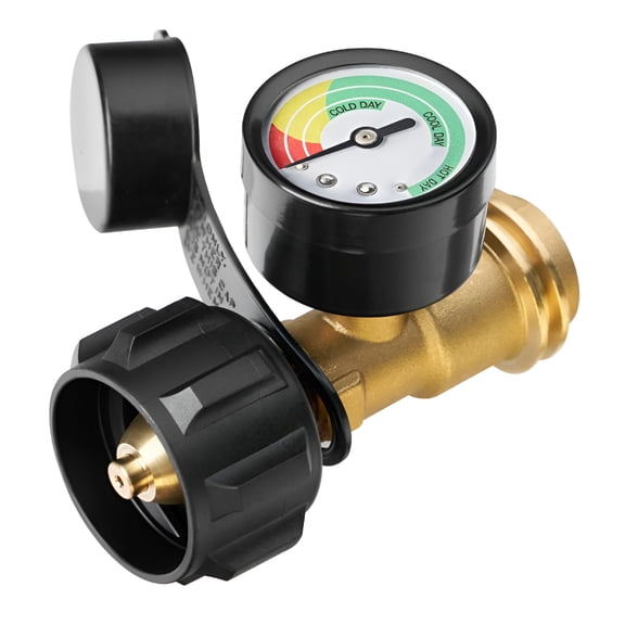 GJX Propane Tank Gauge,3 Colors Coded for 5-40 lb LP Tank,QCC1 Connection