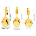 thumbnail image 2 of VORCOOL 3Pcs Stainless Steel Golden Salad Serving Spoons with Ergonomic Curved Handle, 2 of 8