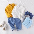 thumbnail image 6 of 12-18 Months Toddler Boys Long Sleeve Classic Oxford Dress Shirts Kids Casual Button Collared Shirt for 12 18 24 Months 2T 3T 4T 5T 6T 7T Toddler Kids Fall Winter Clothes Tops, 6 of 9