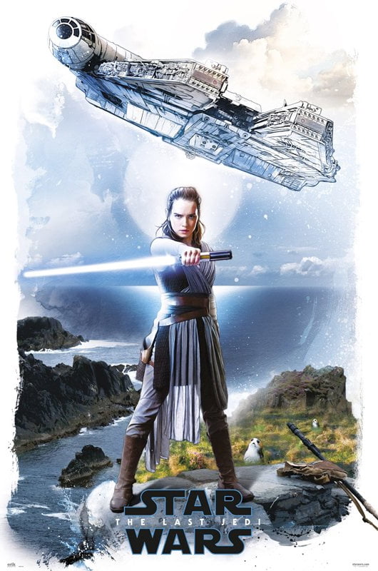 Star Wars Episode Viii The Last Jedi Movie Poster Print Rey The Millennium Falcon Size 24 X 36 Walmart Com Walmart Com Star Wars Episode Viii The Last Jedi Movie Poster Print Rey The Millennium Falcon Size 24 X 36 Walmart Com Walmart Com