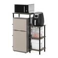 thumbnail image 3 of Furinno Turn-N-Tube Toolless Kitchen Storage Shelf Tall, French Oak Grey/Black, 3 of 6
