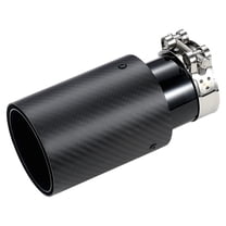 A-KARCK Carbon Fiber Exhaust Tip 2.5" Inlet to 3.5" Outlet, High Temperature Resistance 7" Long Stainless Steel Tailpipe tip (Black Shell)