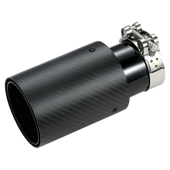 A-KARCK Carbon Fiber Exhaust Tip 2.5" Inlet to 3.5" Outlet, High Temperature Resistance 7" Long Stainless Steel Tailpipe tip (Black Shell)