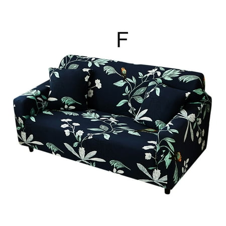 Sofa Slipcover Elastic Non Slip Fabric Single Double Three Seat Cover Same Style Pillowcase Leaves Series Furniture