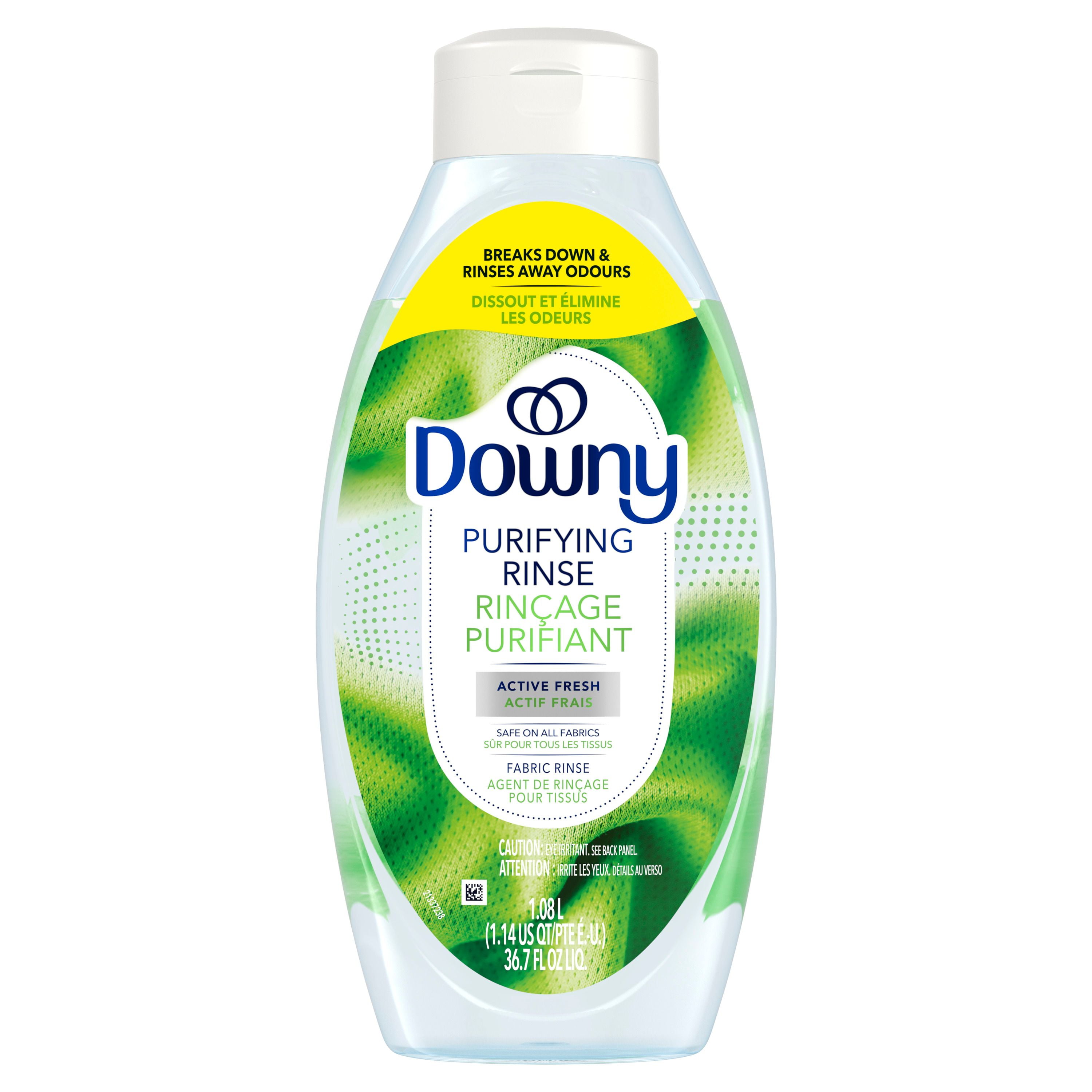 Downy Fabric Rinse Laundry Odour Remover, Active Fresh Scent, Fabric Softener and Laundry Odour Removal Rinse, 1.08 L
