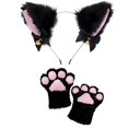 thumbnail image 2 of Lindos accesorios de cosplay de gato de dibujos animados, aro para el pelo con orejas de gato, guantes con garras de gato, accesorios de cola de gato, lindo conjunto, fácil de usar, estilo, 2 of 5