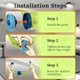 thumbnail image 4 of Door Plunking Game, Adjustable Hanging Table Tennis Trainer Portable Set with Racket & Balls, Doorway Ping Pong Enhanced Coordination Daily for Exercise,Set C, 4 of 7