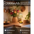 thumbnail image 3 of LamparaDecor Lámpara de mesa dorada inalámbrica recargable de 5000 mAh, 3 of 9