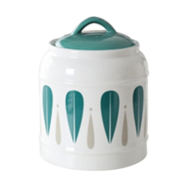 Tarro de cerámica con tapa hermética, tarro para almacenar alimentos, tarro sellado, bote para té suelto 13cmx17cm