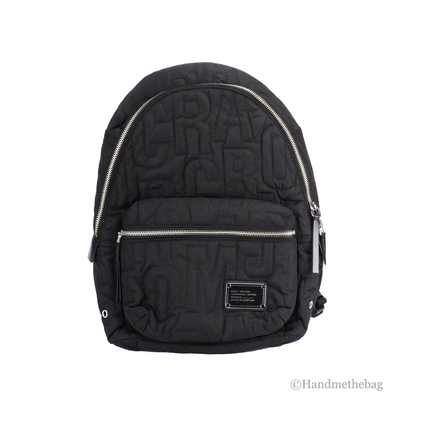 Marc Jacobs Signet Mini Black Logo Printed Leather Shoulder 